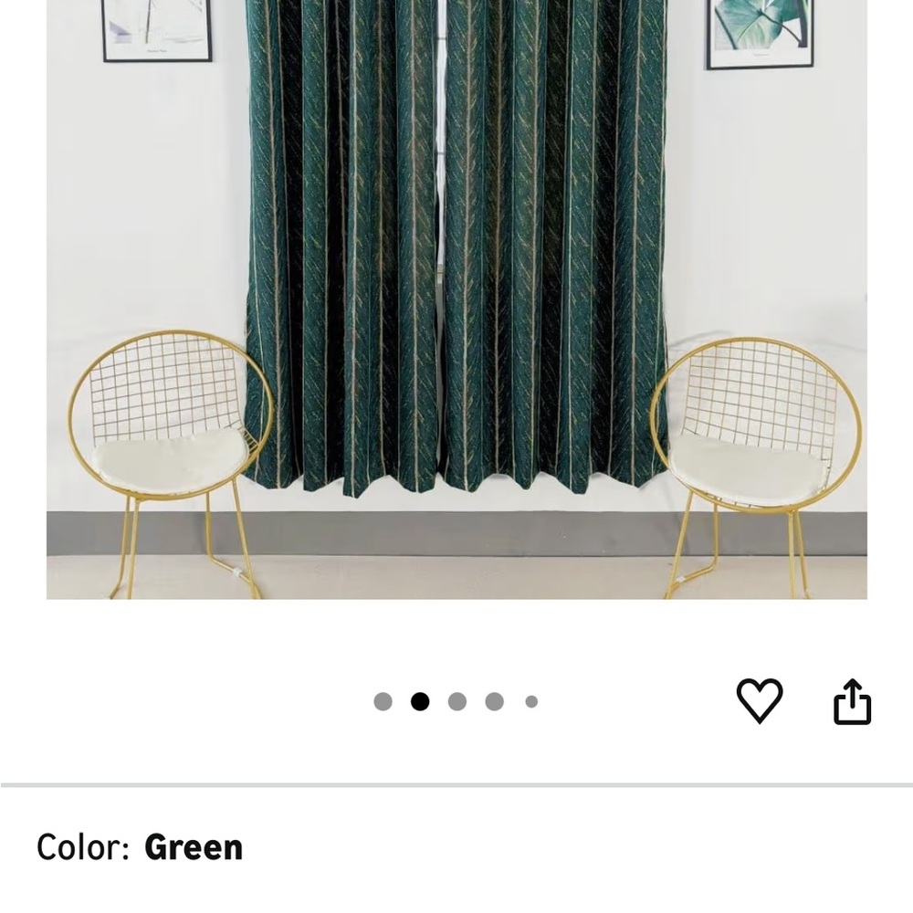 Elegant Green Curtains